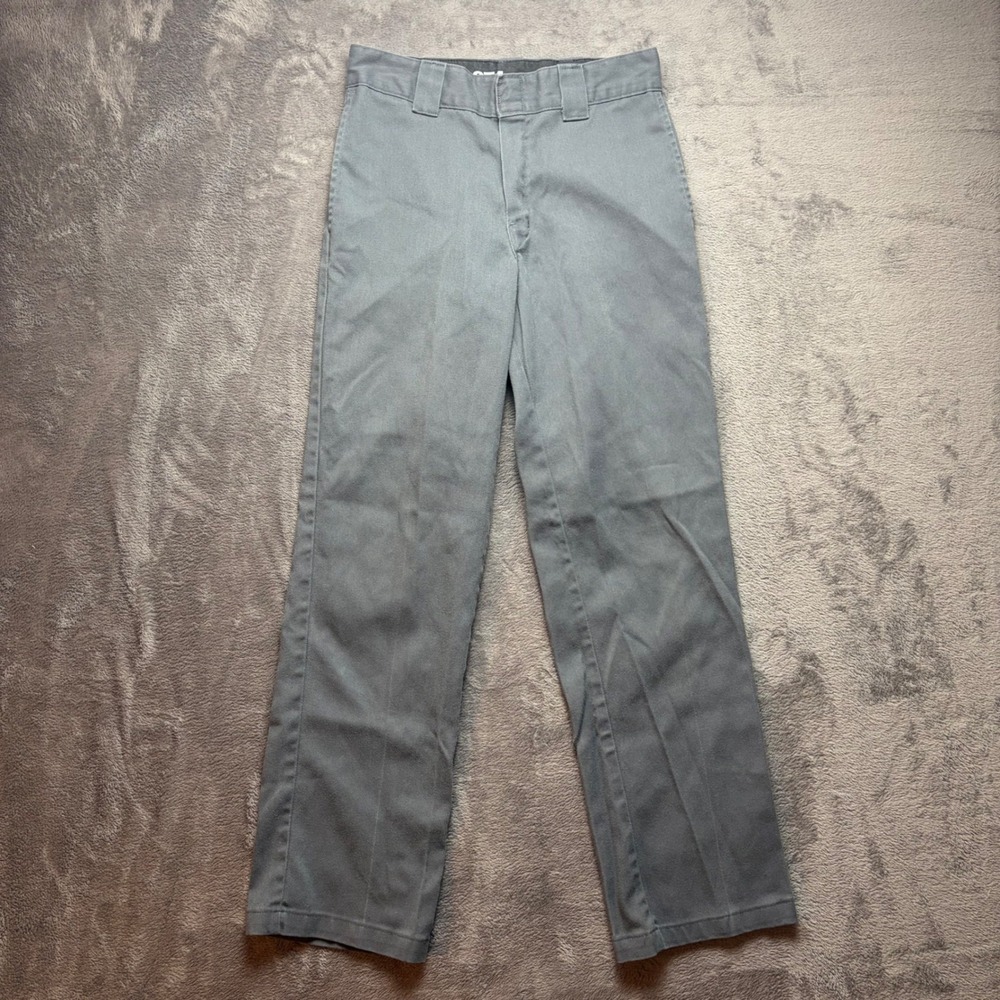 Dickies Pants Mens 28 Charcoal 874 Flex Original Fit Work Trousers Chino Gray